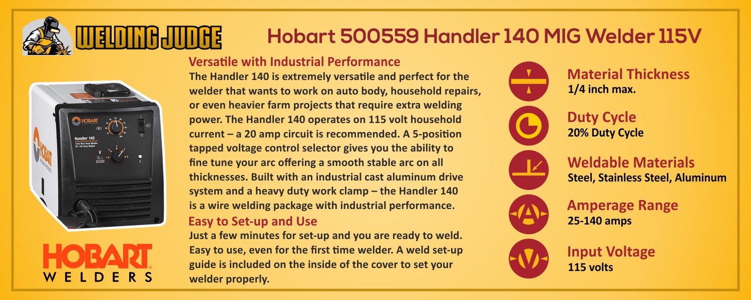 Hobart 500559 Handler 140 MIG Details