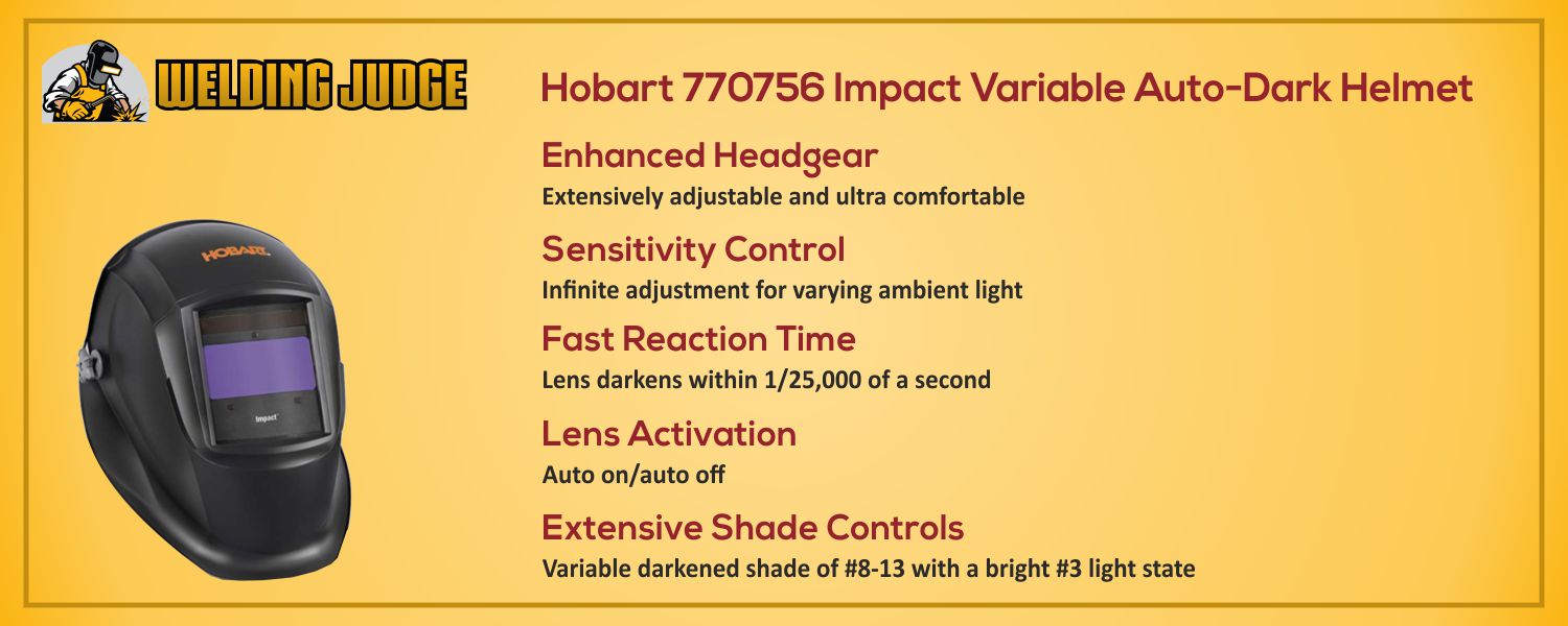 Hobart 770756 Impact Variable Auto-Dark Helmet information